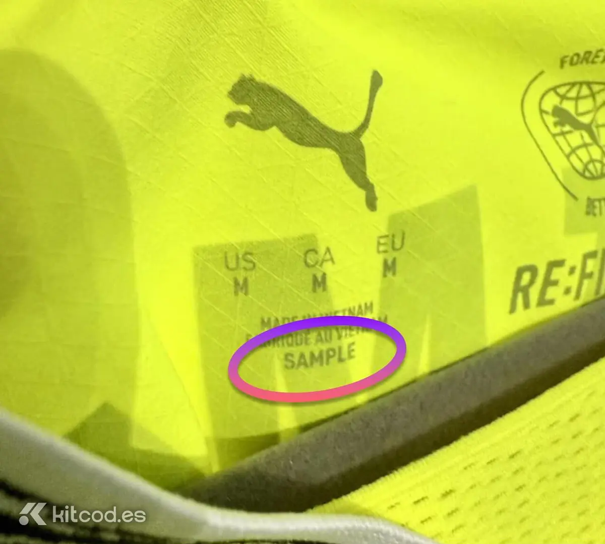 Sample kit designation for Puma